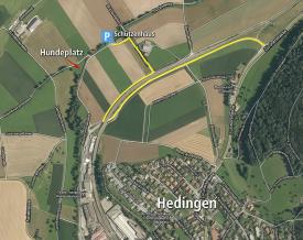 Parkplatz und Hundeplatz in Hedingen